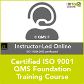 Certified ISO 9001 QMS Foundation Training Course